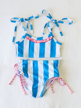 Meg Tankini - Beachy Blue Stripes
